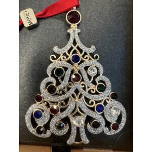 2021 Monet Crystal Rhinestone Christmas Ornament in box